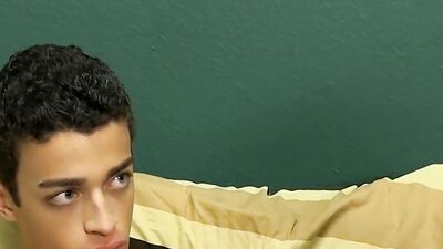 Skinny chap is riding his older stepbrother's prick on the couch