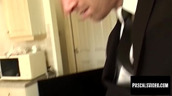 This dude is wearing a tuxedo, and other than being sharply dressed he loves fucking submissive chicks.