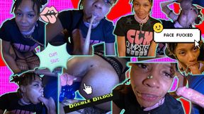 Sexy Submissive Ebony Slut Maddie X Gets Throat Fucked and Gags