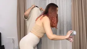 Stripping game ends with stunning stunner's big boobs