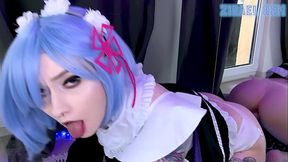 rem gettin fucked in her mouth and do footjob zirael rem