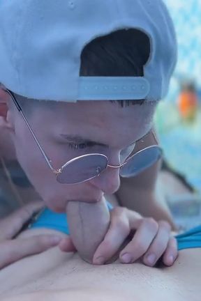 #380 Huge Boss Fucked a Cute Guy Right in the Pool While None of the Neighbors Saw