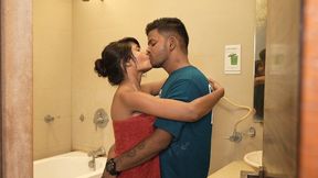 The Boy Caught the Girl in the Bathroom and Fucked Her
