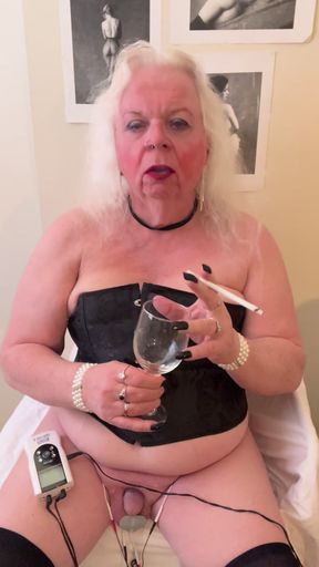 Stimulated piss and cum