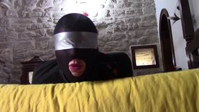 Bound and Blindfolded MILF Gets Her Mouth Fucked and Facialized