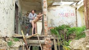Dirty slut fucked in dirty place