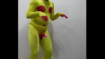 Zentai bee wasp penis string