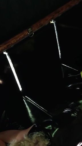 Latex size queen fucks slutty sub
