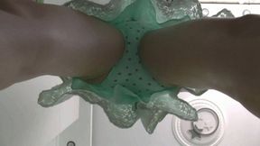 Look at my new green panties MP4 FULL HD 1080p