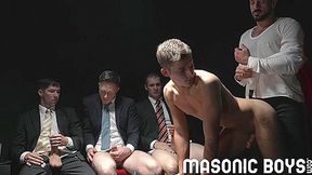 MasonicBoys Super cute twink Dex Devall is fucked raw by suited dude