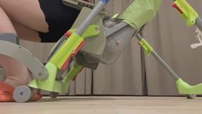 crushing chair with my butt