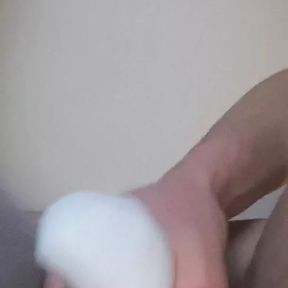 Making myself cum hard, rubbing on pillow and Tenga Toy!