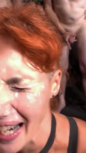 Must-share moment from &quot;German Skinny Redhead Mature Spermarie at Creampie Gangbang with Fans in Berlin&quot;