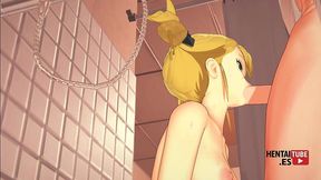 kaiju n8 hentai - shinomiya kikoru sucks off a classmate in the showers - asian japanese manga anime hentai 3d porn