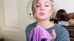 Giantess milf traps stepson in her panties