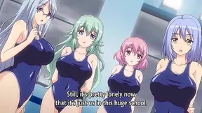 Busty Swimsuit Girls Pleasured During Time Freeze at School – Virgin Tight Pussies Taken