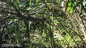 African girl in the bush gets pounded by a bush man
