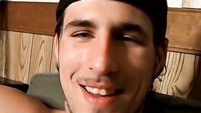 ”Straight thug masturbates with buddies & takes facial cum”