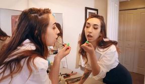 sexy little housewife bound and gagged by maintanence man