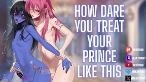 Femboy prince gets fucked raw while he chokes on his own moans