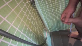 Cumshot in the shower