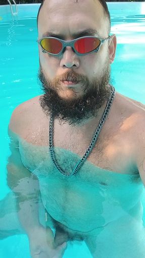 Enjoying myself in the pool