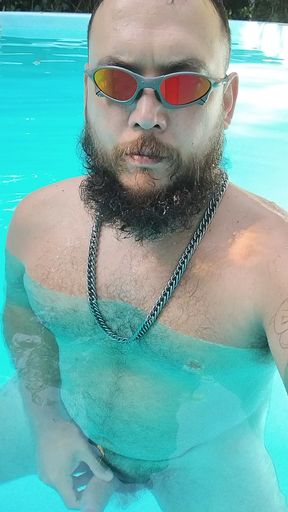 Enjoying myself in the pool