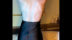 black dress striptease