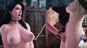 Big Breast Yennefer Gets Sprayed All Over with Futa Cum