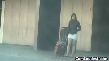 Hot brunette slut gets picked