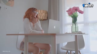 She Makes Him Cum Inside Her Tight Young Pussy On Zoom Meeting