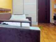 Busty brunette Myla_Angel performs long striptease in red dress, then masturbates till sweet orgasm!