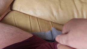 Stepdad Lies in Bed Playing with My Little Cock and Dreaming About Some Wet Hole