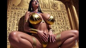 Queen Cleopatra sexy pose on music (Ai animation)