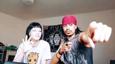 Brazilian Petite Gostosa Reacts to Video Live for the First Time