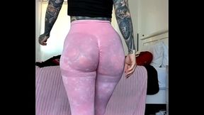 MILF Melody Radford Sheer Gym Leggings Close-up