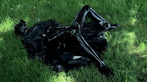 Latex Girl In Heavy Rubber Outfit Masturbates Outdoor - Part 2 of 2