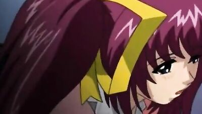 Watch this anime teen take a hard cock to her balls in hot hentai action