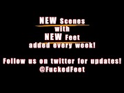 Amateur Talia gives first time footjob for FuckedFeet