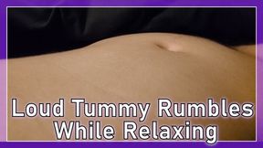 Loud Stomach Rumbles While Relaxing - Tummy ASMR of Lunasha's digestive sounds as her belly makes a lot of noise