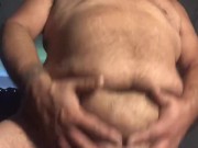 FTM bear chub rides my dildo cum hands free