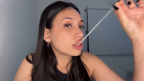 slow motion bubble gum play
