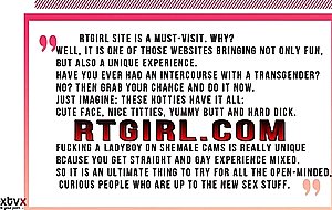 Tattooed tranny girl pleases herself