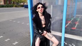 Slut Lucy Ravenblood dildoing in public