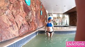 Hot Girlfriend Seduces in Steamy Sauna Session