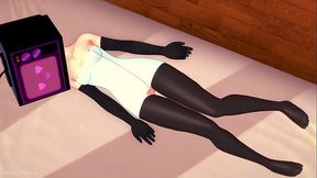 Tv woman quiere jugar con una gran polla, esta mojada y solo viste una toalla (Versi&oacute_n hentai)