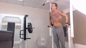 Wayne Wild Does Exercises in the Gym