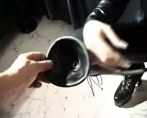 Latex Catwoman Sucks Dildo and Takes it in the Ass