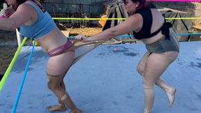 Hilton Vs Stevie: Nylon Wrestling