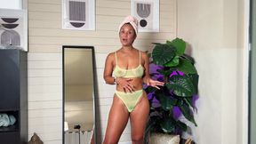 Transparent Lingerie Try on for Black MILF